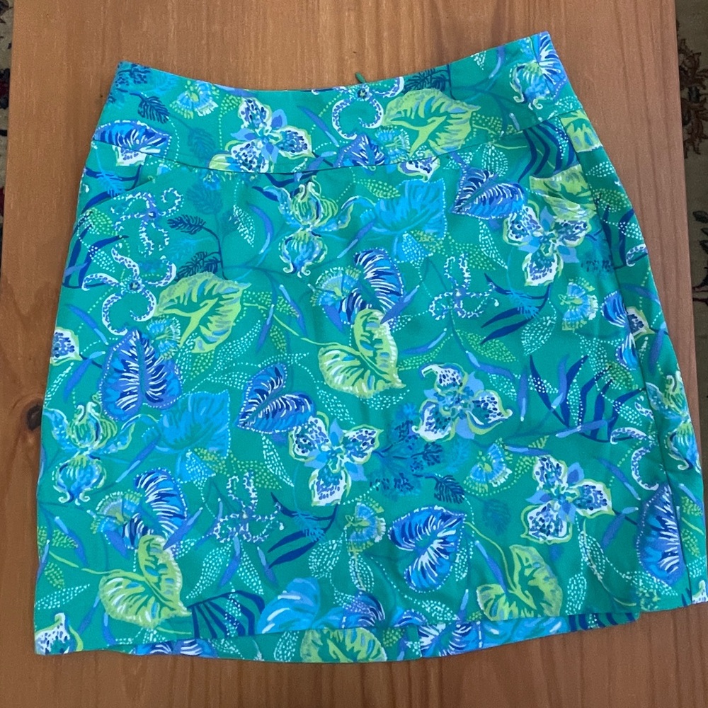 Lilly Pulitzer Abaco green and blue skort